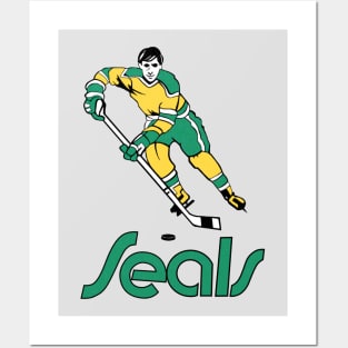 Defunct California Golden Seals NHL 1976 Posters and Art